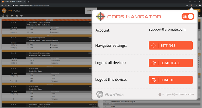 Odds Navigator